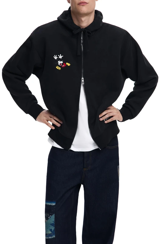 Sweat_Mixed_Disney, 2000 Black, L, Black/White, L