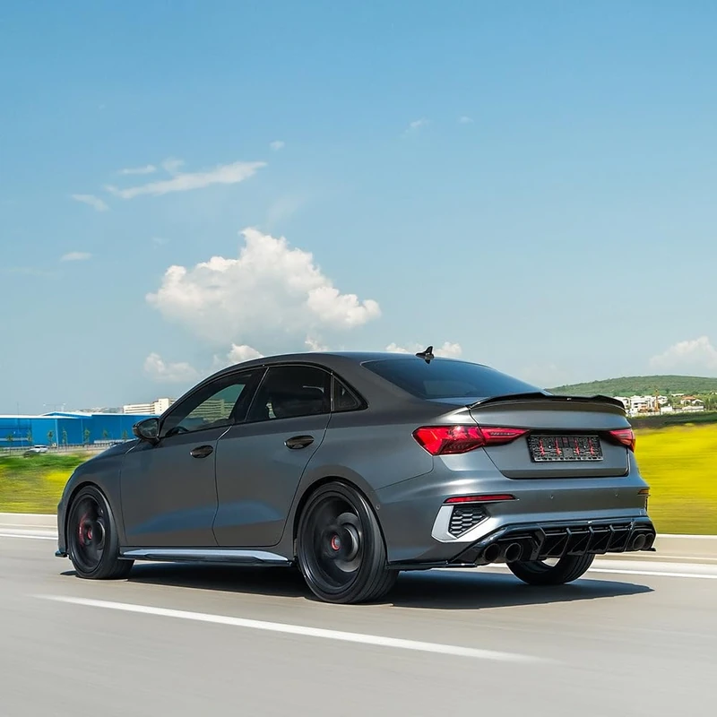 Oneway Trunk Spoiler compatible with Audi A3/S3/RS3 (8Y) Sedan 2020-2024 & Facelift 2025- - Gloss black