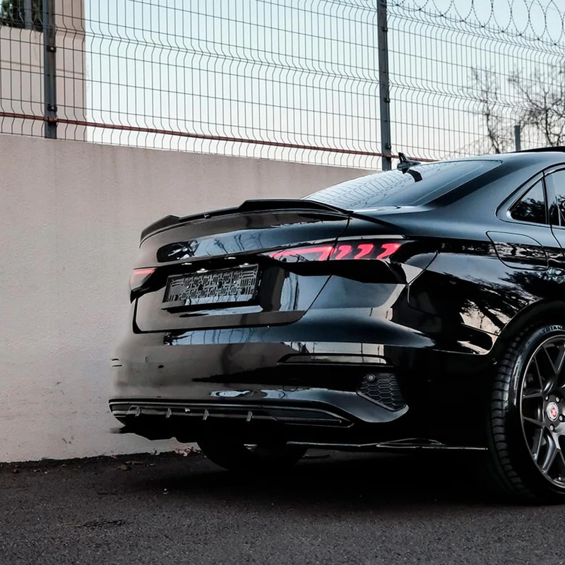 Oneway Rear Diffuser compatible with Audi A3 (8Y) Sedan/Sportback 2020-2024 excl. S-Line/S3/RS3 - Gloss black