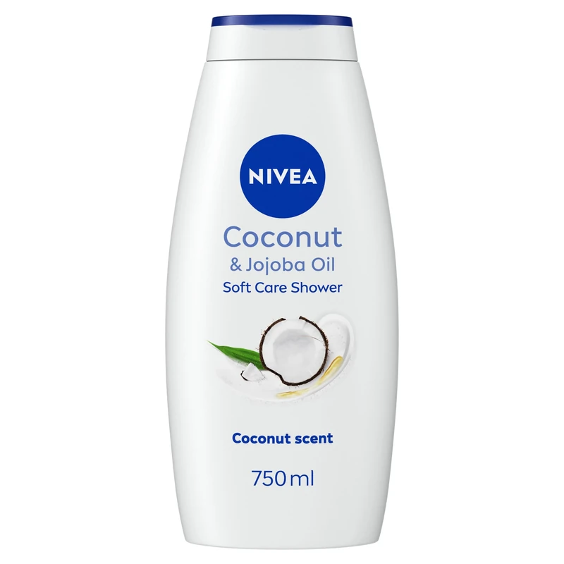 NIVEA Coconut & Jojoba Oil Shower Cream (750ml), Moisturising Body Wash with Coconut and Jojoba Oil, Luxurious Shower Gel for Women, for Soft and Supple Skin