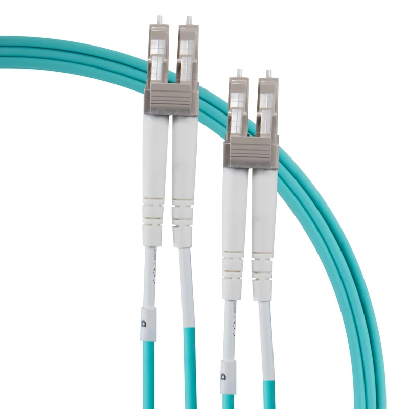 SeKi 30 m Fibre Optic Cable Duplex LC/UPC to LC/UPC Male, 50/125μm OM3 Patch Cable, Fibre Optic LSZH, Turquoise, Multimode