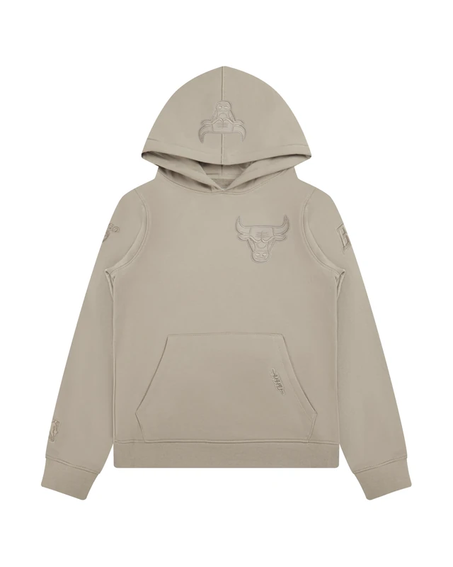 Pro Standard Big Boys NBA Chicago Bulls Neutral Pull Over Hoodie Taupe S