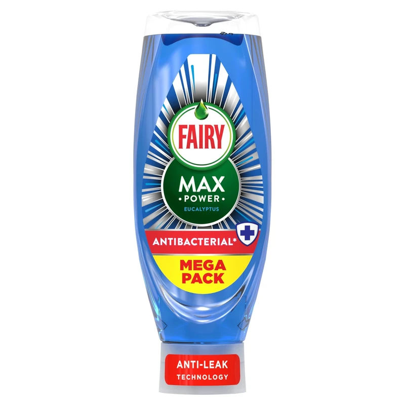 Fairy Max Power Washing Up Liquid Antibacterial 730ML, Easy and Effortless Cleaning, Even On Your Greasiest Pots and Pans
