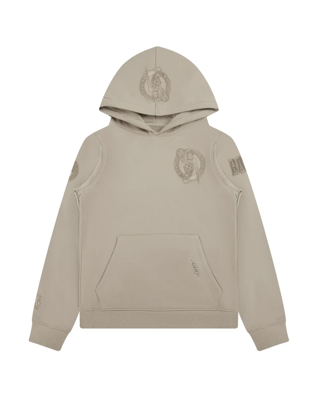 Pro Standard Big Boys NBA Boston Celtics Neutral Pull Over Hoodie Taupe S