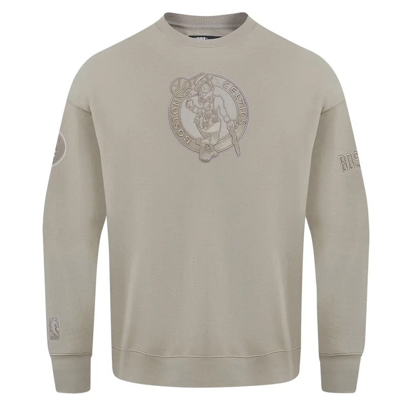 Pro Standard Mens NBA Boston Celtics Neutral Crewneck Sweatshirt Taupe 3XL
