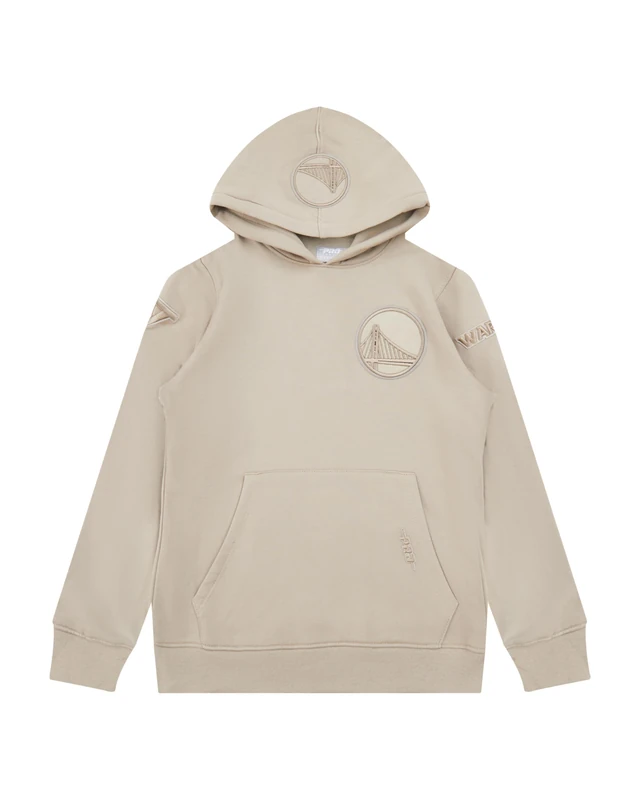Pro Standard Big Boys NBA Golden State Warriors Neutral Pull Over Hoodie Taupe S