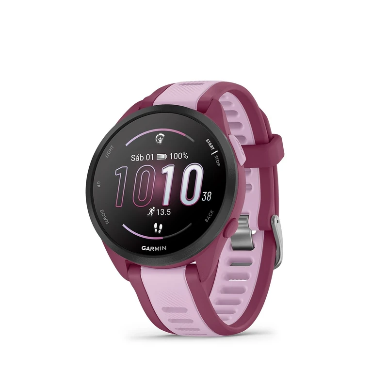 Garmin [Renewed Forerunner 165 Music GPS 43mm Running Smartwatch, Lightweight, AMOLED Touchscreen, Advanced Training & Insights, Safety & Tracking Features,up to 11 days Battery Life, Berry (Renewed)