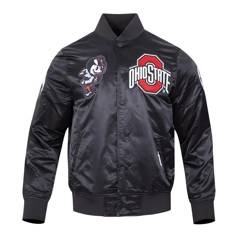 Pro Standard Men's Ohio State University College Classic Chenille Satin Jacket
