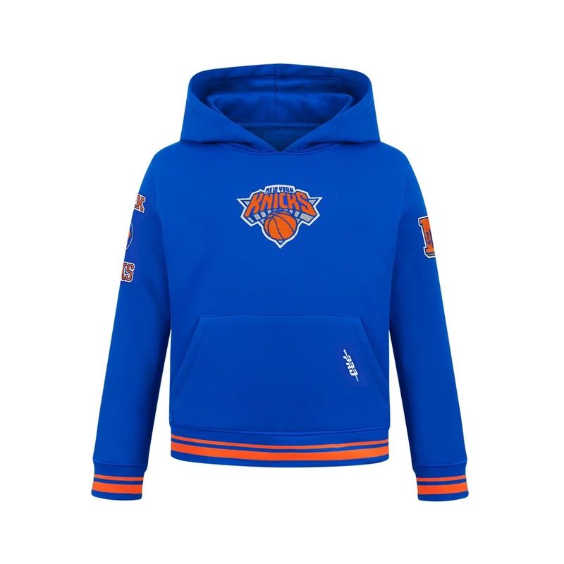 Pro Standard Big Boys NBA New York Knicks Retro Classics Pull Over Hoodie Royal/Orange/Royal S - Image 1