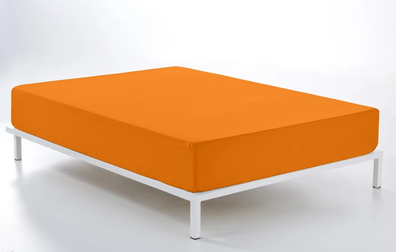 Adjustable Naranja Colour - Cama de 200 (28 cm high) - 100% Cotton - 144 Hilos. Gramage: 115