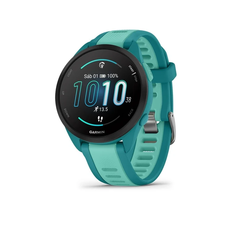 Garmin [Renewed Forerunner 165 Music GPS 43mm Running Smartwatch, Lightweight, AMOLED Touchscreen, Advanced Training & Insights, Safety & Tracking Features, up to 11 days Battery Life, Aqua (Renewed)