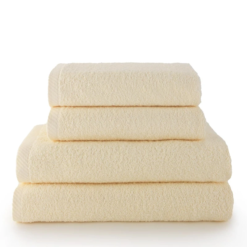 AlexandreHouse Set of 4 Toallas Piezas: 2 Hands + 2 Baño Colour Natural - Image 1