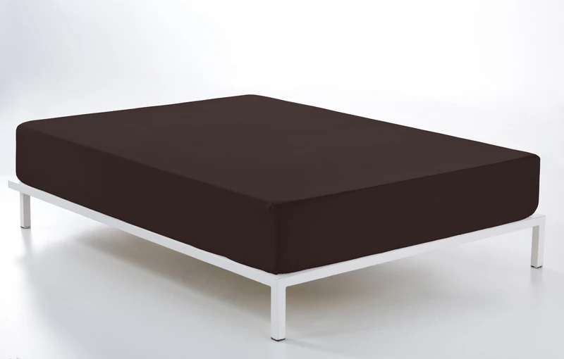 Bajera Ajustable Color Chocolate - Cama de 160 (30 cm High) - 100% Cotton - 200 Hilos. Gramage: 125 - Image 1