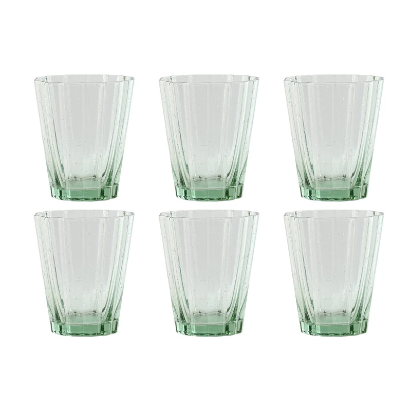 AlexandreHouse Burbujas Vase Set of 6 Crystal 8.5 x 8.5 x 9.5 cm 280 ml - Image 1