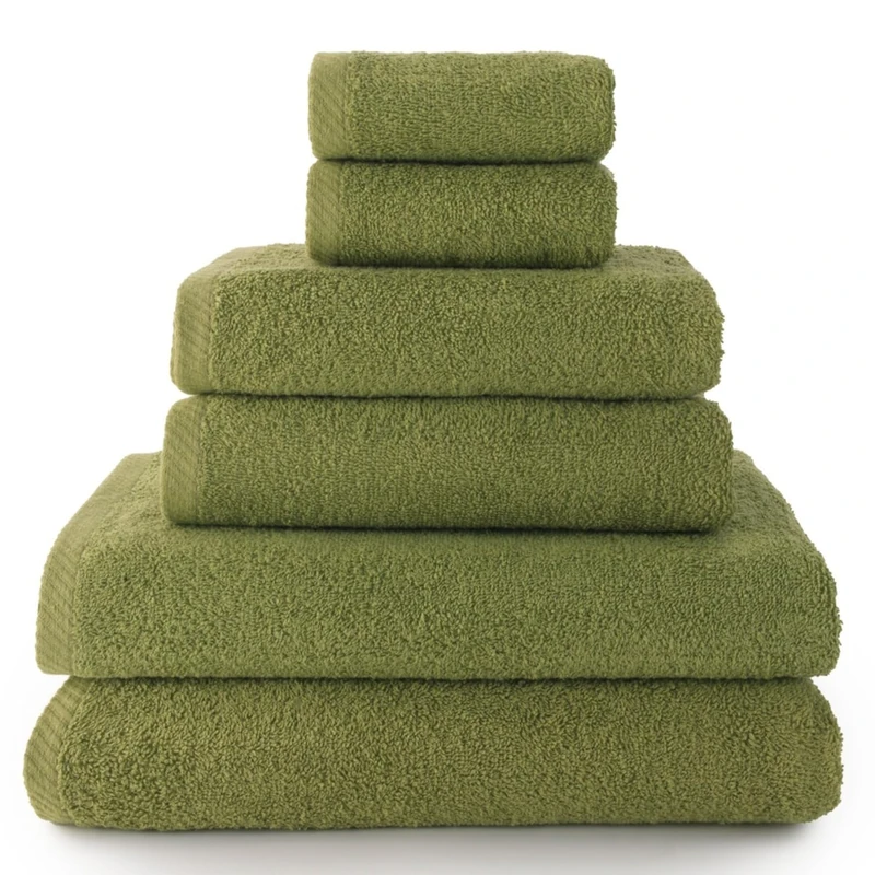 AlexandreHouse Set of 6 Toallas Piezas: 2 Bidets + 2 Hands + 2 Bathrooms Colour Hoja - Image 1