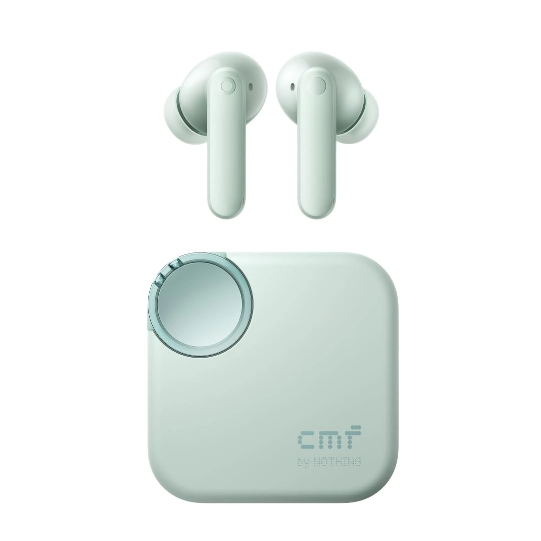 CMF Buds 2 Wireless Earbuds with 48 dB Hybrid ANC, 55-Hour Battery Life, 11mm PMI Driver, 6 HD mics and Spatial Audio, IP55 Dust & Water Resistance - Light Green