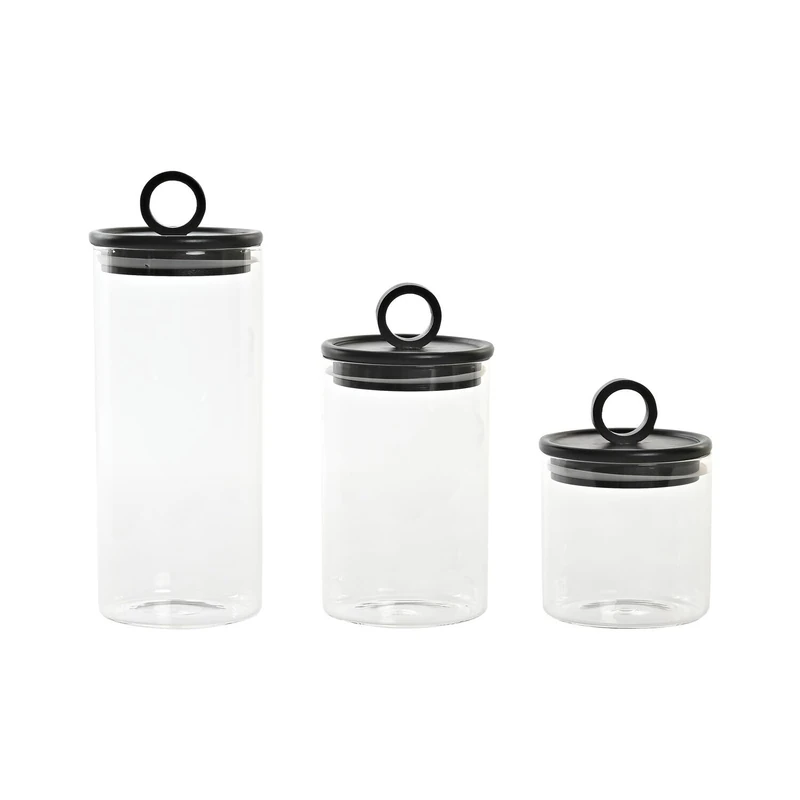 AlexandreHouse BOTE Set of 3 Crystal Bamboo 9 x 9 x 24 cm 1100 ml 17