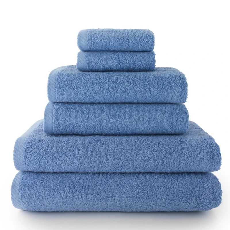 AlexandreHouse Set of 6 Toallas Piezas: 2 Bidets + 2 Hands + 2 Lavender-Coloured Bins - Image 1
