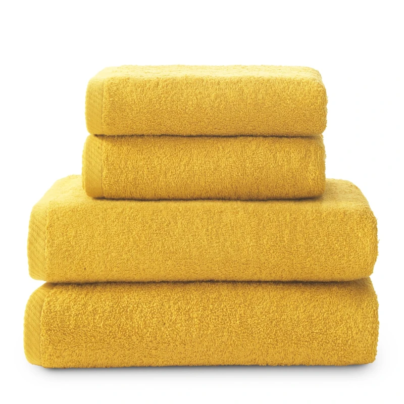 AlexandreHouse Set of 4 Toallas piezas: 2 hands + 2 baño gold colour