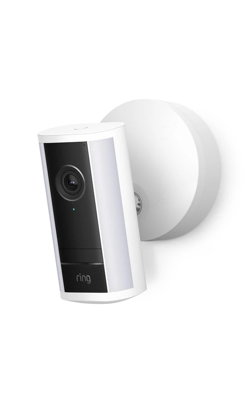 Ring Spotlight Cam Pro Wired (newest gen) | Outdoor Security Camera | Retinal 4K, 10x Enhanced Zoom, 600 Lumen Spotlights | 30-day free trial of Ring Subscription Plan