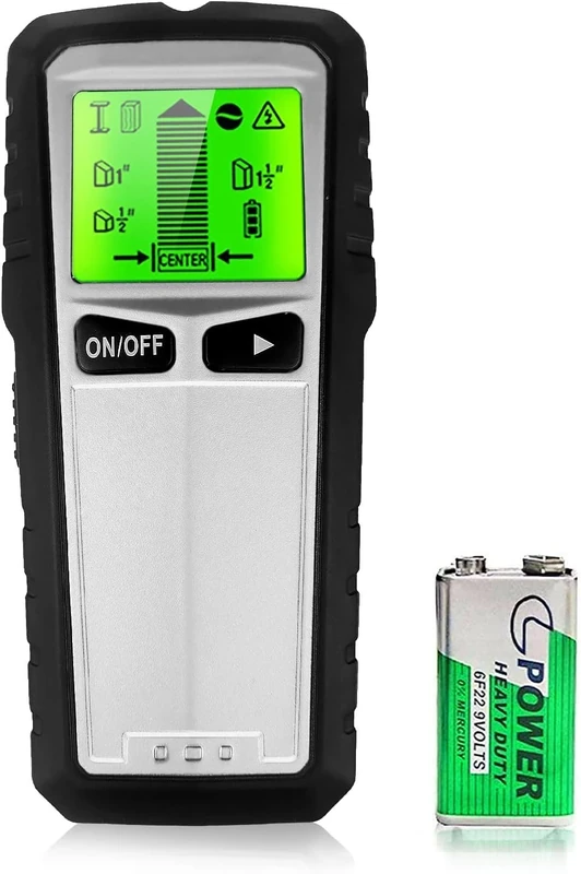 KALAHOL 5 in 1 Stud Finder Wall Scanner Sensor, Stud Sensor Edge Center Finding, Stud Sensor Beam Detector for AC Wire Wood Metal Studs Cable Joist Detection, Comes with LCD Display and Audio Alarm