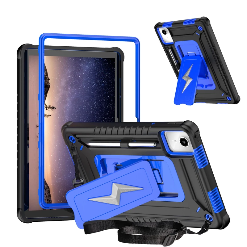 KATUMO Case for Lenovo M11 / K11 Tablet 11 inch(TB-330FU), Shockproof Case compatible with LENOVO Tab M11 2024 / Lenovo Xiaoxin Pad 2024, with Stand & Adjustable Shoulder Strap & Pencil Holder