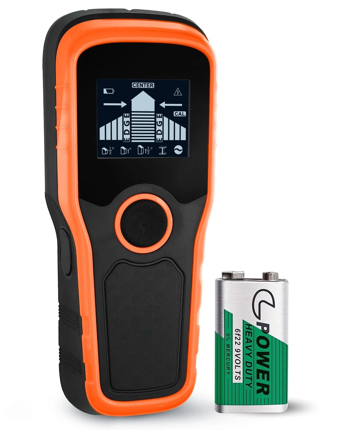 5 in 1 Stud Finder Wall Scanner Sensor, Electronic Wall Detector Beam Joist Detector, Stud Sensor Edge Center Finding with LCD Display and Audio Alarm for AC Wire Wood Metal Studs Cable Joist Detectio