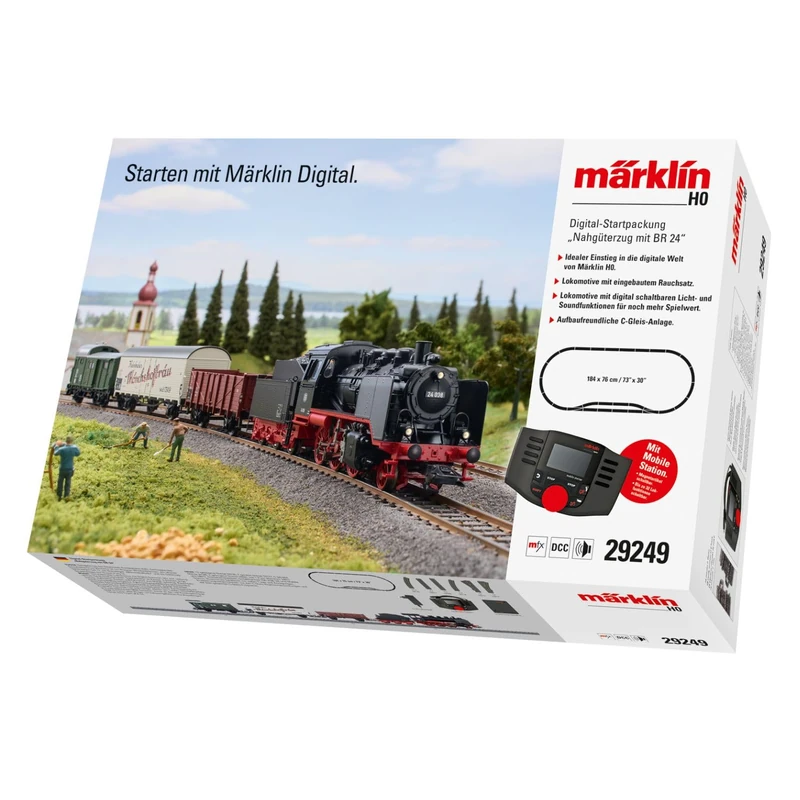 Marklin Freight Train Digital Starter Kit with BR 24 Locomotive