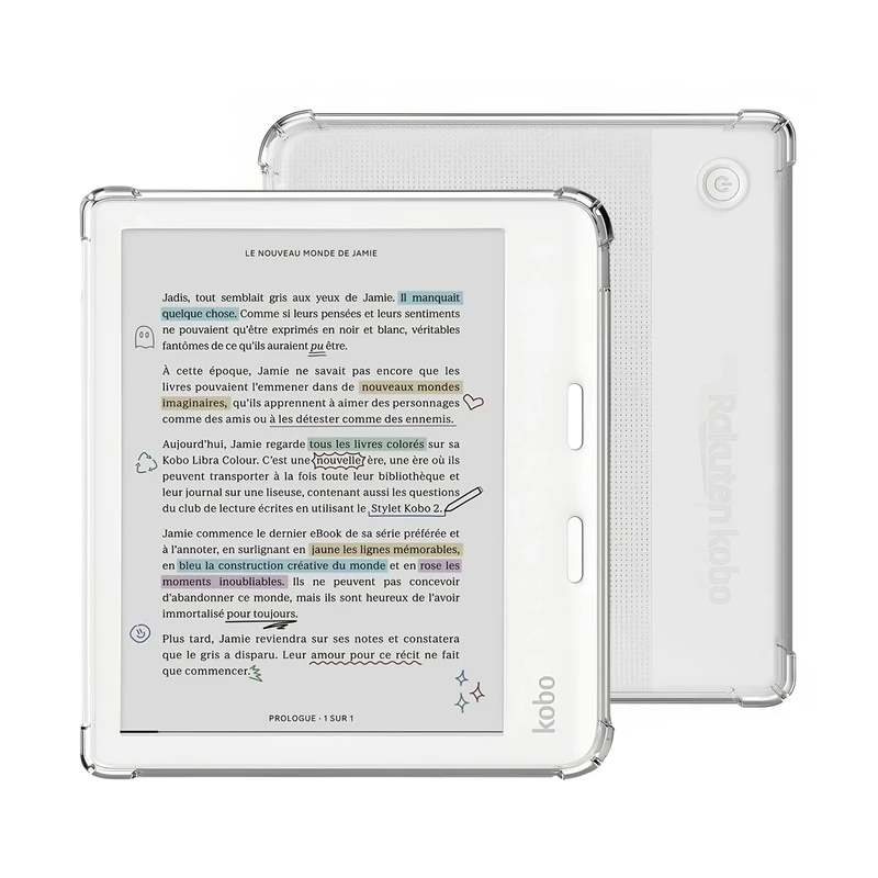 Stianiiie Case for Kobo Libra Colour (Not for Libra 2) Reinforced Corners 7" Clear Cover/Libra Colour Case