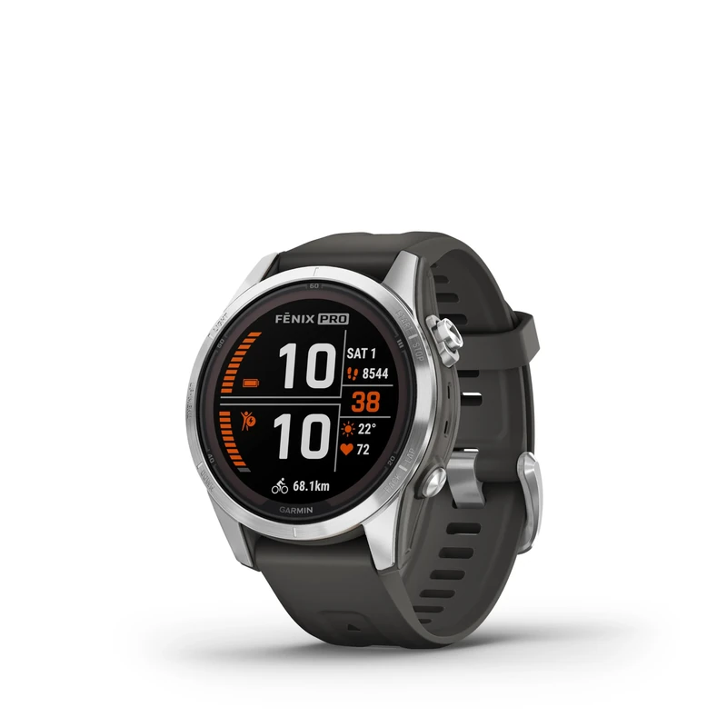 Garmin [Renewed fēnix 7S PRO GPS 42mm Smaller Smartwatch, Multisport, Advanced Health & Training Features, Touchscreen & Buttons, up to 11 days battery life, Graphite (Renewed)