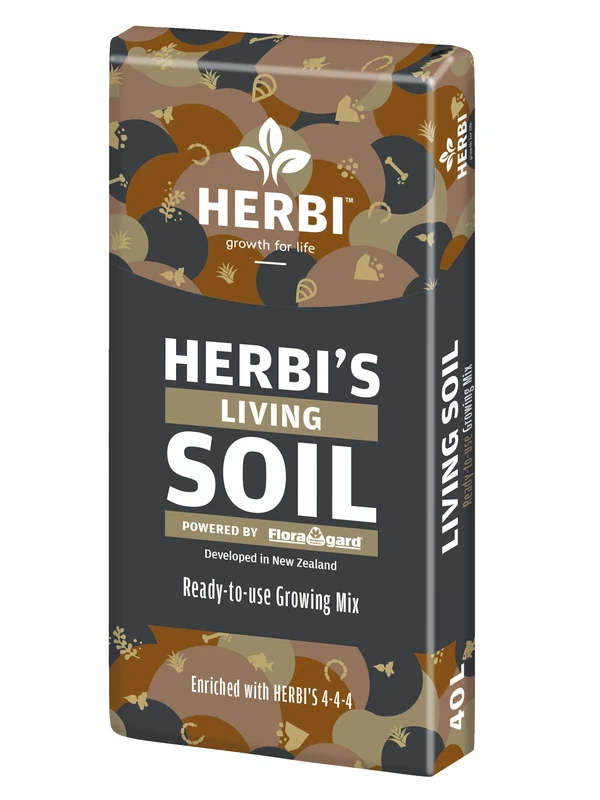 Herbi s Living Soil 40 L - Organic Soil with Natural Ingredients - Microbially Invigorated - Perfect for Growing