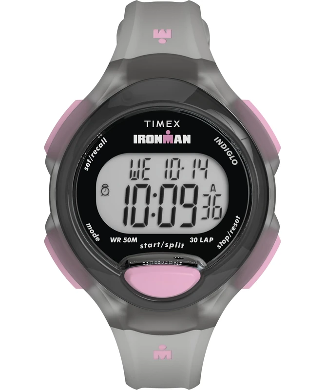 Timex Women's Ironman 34 mm Watch, Black PU Strap Digital Dial Black Case TW5M65700