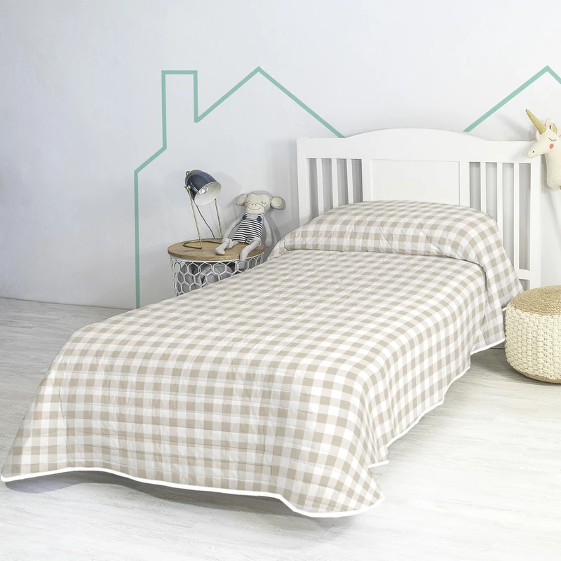 AlexandreHouse Vichy Colcha 180 x 260 cm (Cama 80/90/105) Beige