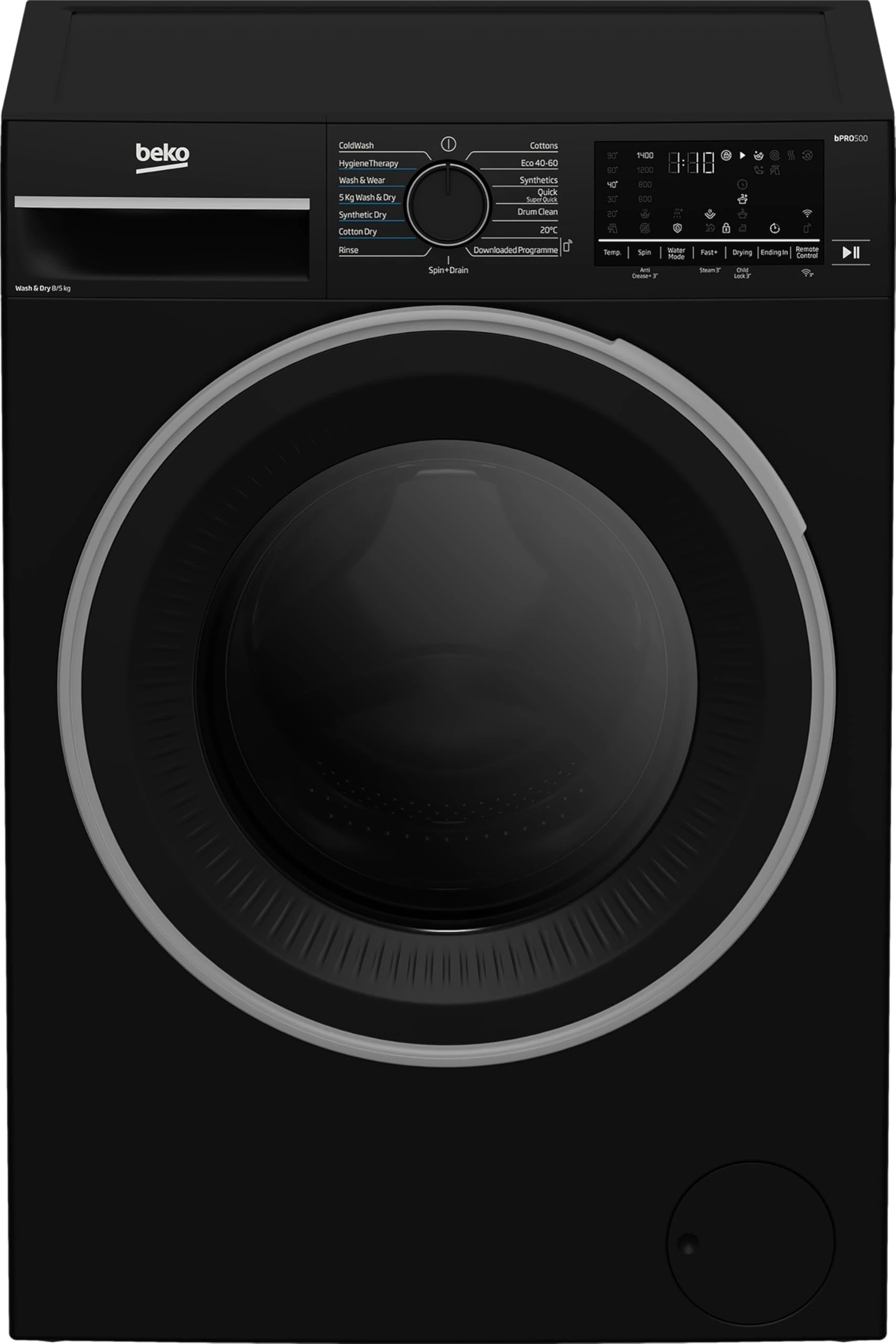 Beko 8Kg / 5Kg Washer Dryer - Black - D Rated