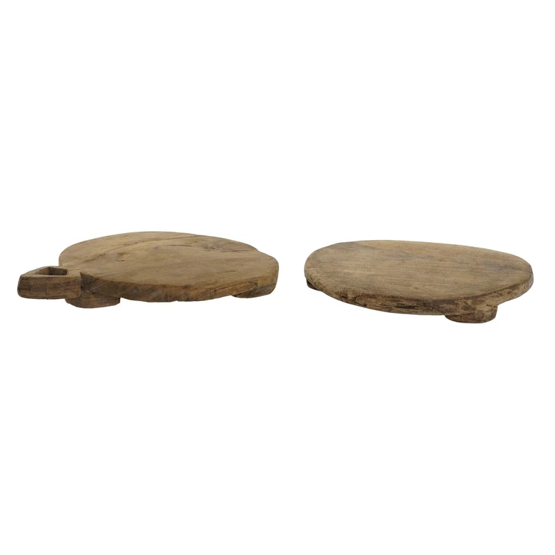 Table Cortar Teca, 30 x 30 x 6 cm, Natural. AlexandreHouse - Image 1