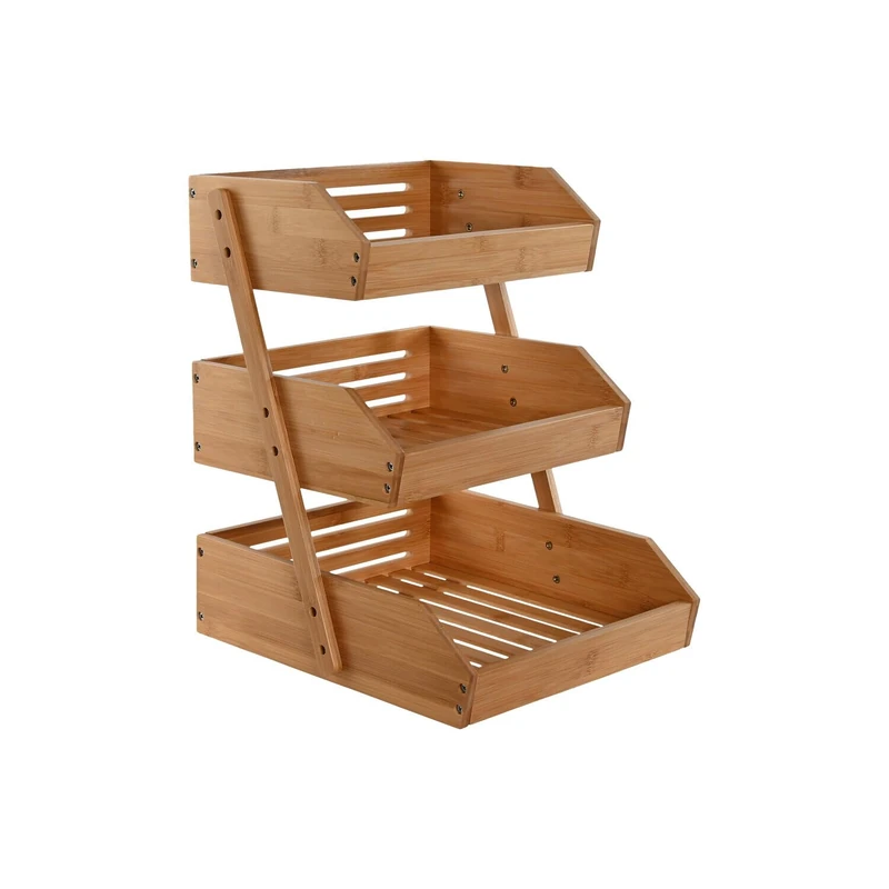 Bamboo Fruit 30 x 33 x 41 cm 3 Pieces Natural AlexandreHouse - Image 1