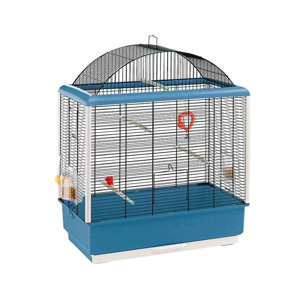 WOTZOV Stainless Steel Bird Cage with Travel Handle Decorative Parrot Cage Villa Black Bird Carrier with Stand Bar, A,A，A