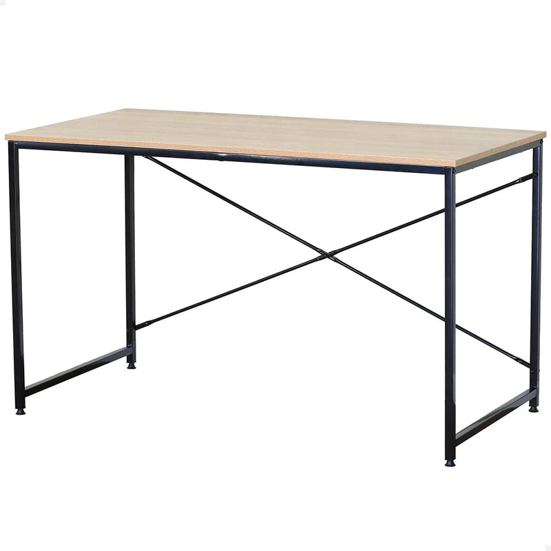 AKTIVE MAX Home Desk Table, 120 x 60 x 70 cm, Wood Top, Black Steel Structure, for Office and Study, Industrial Style, Sturdy and Stable, Desks, Computer Tables (18441)