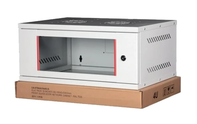 Rack Cabinet 19" Wall Mounted 4U 19" (L) 542mm (D) 400mm Grey Disassembled