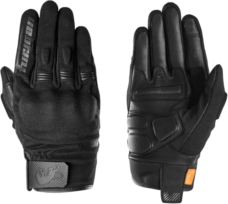 Furygan JET D3O EVO - Men's Motorcycle Gloves - 100% Leather Palm - Comfort - Summer Gloves - Breathable & Light - Compatible Screens - Touch Screen, Black - Image 1
