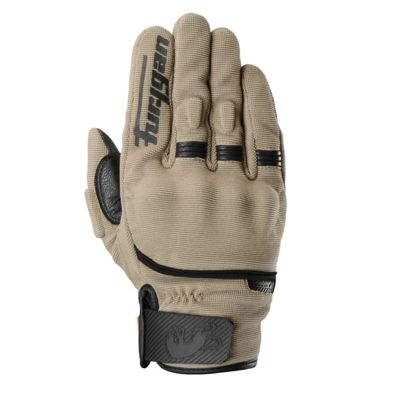 Furygan JET D3O EVO - Men's Motorcycle Gloves - 100% Leather Palm - Comfort - Summer Gloves - Breathable & Light - Compatible Screens - Touch Screen