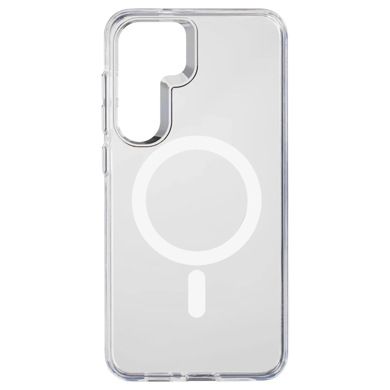 cellularline - Gloss Mag - Compatible with Galaxy S25+ - Magnetic case - Compatible with MagSafe wireless charging - Transparent
