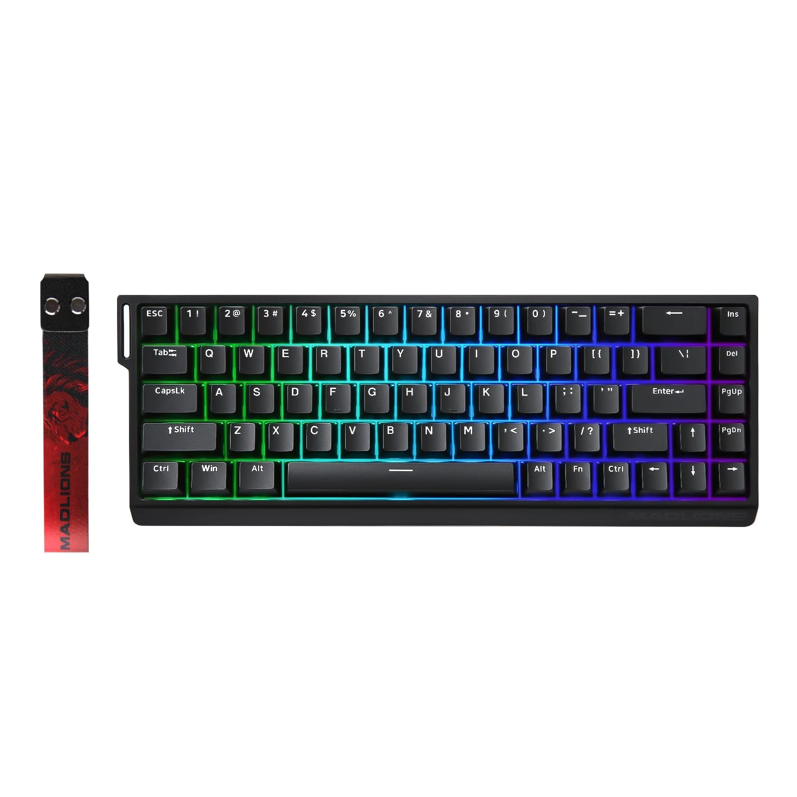 YUNZII x MADLIONS MAD68 HE Rapid Trigger Wired Magnetic Mechanical Gaming Keyboard 60% Hall Effect Switches Adjustable Actuation, PBT Keycaps RGB Hot-Swap,8K Hz Polling Rate (black)