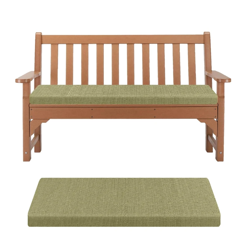 Kimgull Bench Cushion Indoor Seat Pad with Zipper Removable Rectangular Seat Cushion for Garden Dining Patio Shoe Bench (120X30X8CM Fruchtgrün)