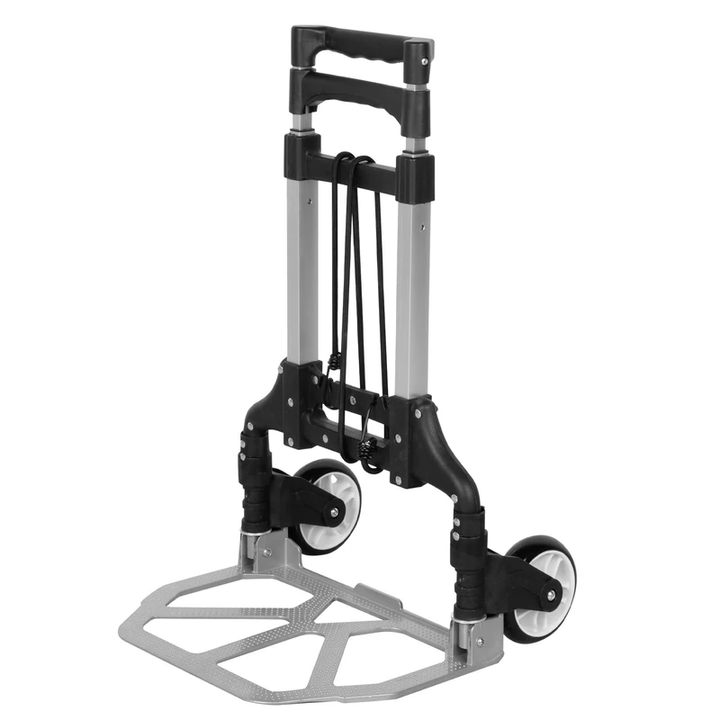 AKTIVE Multi-purpose beach trolley, measures 40 x 40 x 63/100 cm, extendable, aluminium, with elastic cord for greater fixation, ergonomic grip, supports up to 70 kg, transport trolleys (62458)