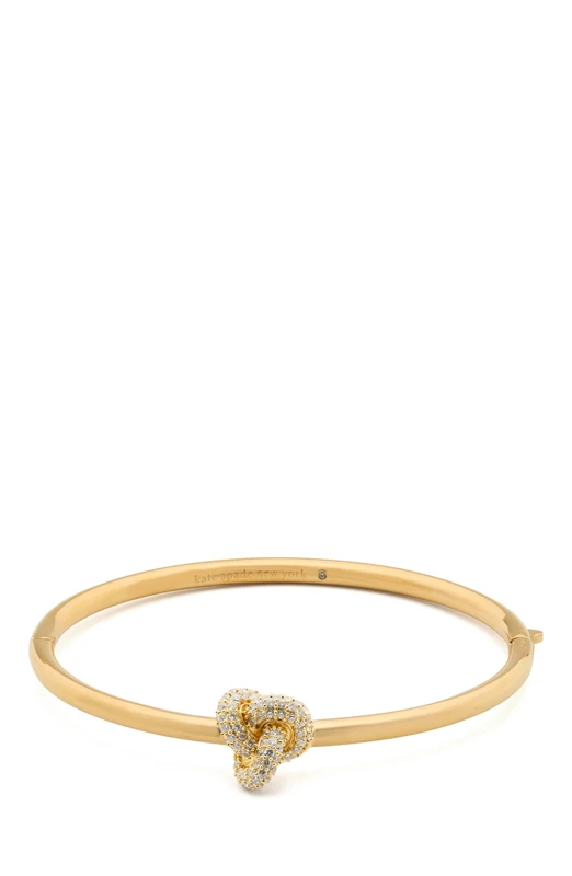 Kate Spade New York Double Knot Pave Hinged Bangle