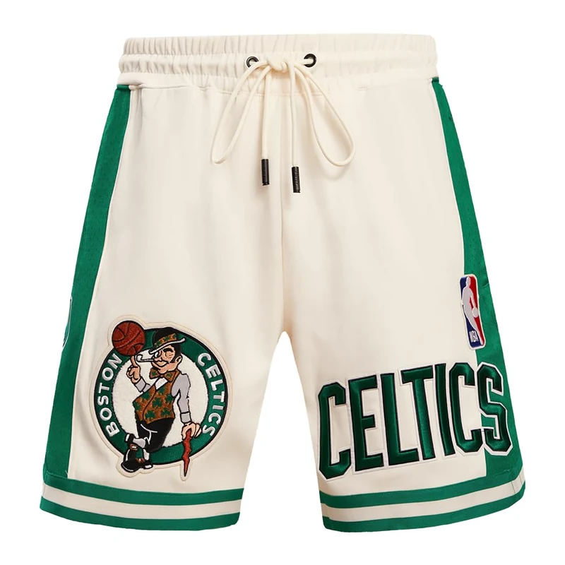 Pro Standard Mens NBA Boston Celtics Retro Classics Athletic Short Eggshell/Kelly Green XL