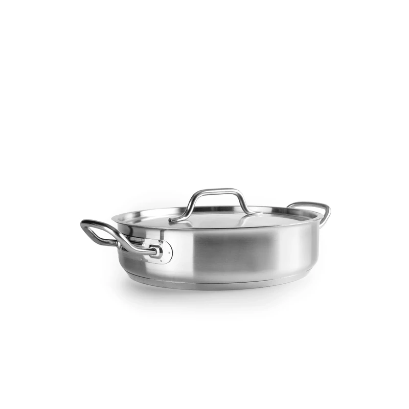 IBILI - Ebbe 24 cm Stainless Steel Casserole pan with lid, 18/10 Stainless Steel, Suitable for Induction