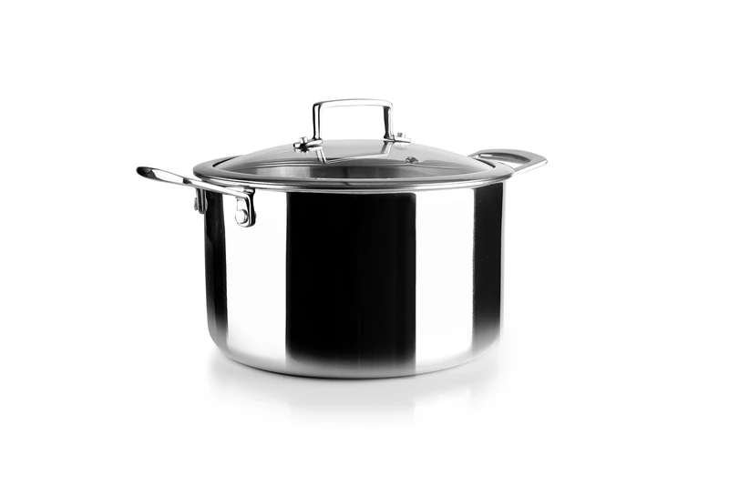 IBILI - Triply Natural 20 cm Tricapa Pot, Stainless Steel, Suitable for Induction, Non-Stick