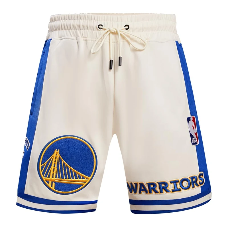 Pro Standard Mens NBA Golden State Warriors Retro Classics Athletic Short Eggshell/Royal Blue S